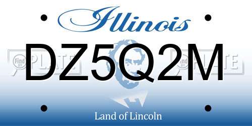 DZ5Q2M Illinois License Plate