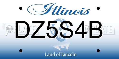 DZ5S4B Illinois License Plate
