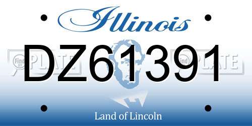 DZ61391 Illinois License Plate