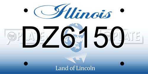 DZ6150 Illinois License Plate