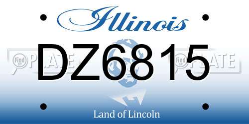 DZ6815 Illinois License Plate