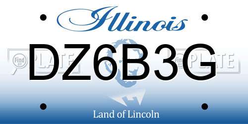 DZ6B3G Illinois License Plate