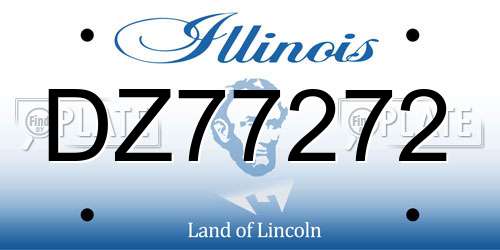 DZ77272 Illinois License Plate