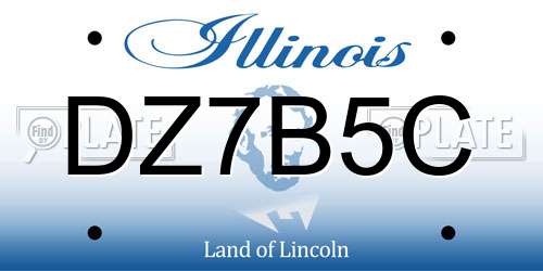 DZ7B5C Illinois License Plate