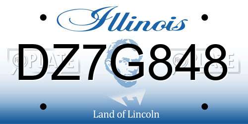 DZ7G848 Illinois License Plate
