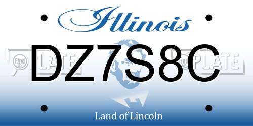 DZ7S8C Illinois License Plate