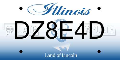DZ8E4D Illinois License Plate