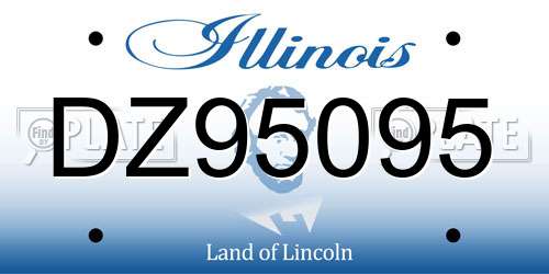 DZ95095 Illinois License Plate