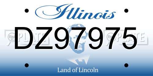 DZ97975 Illinois License Plate