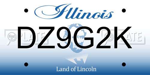 DZ9G2K Illinois License Plate