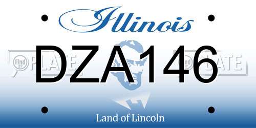 DZA146 Illinois License Plate