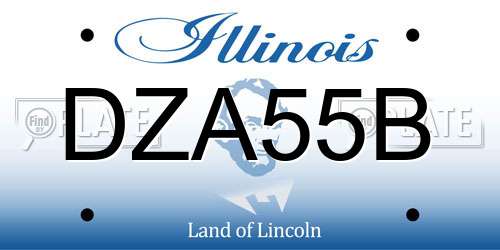 DZA55B Illinois License Plate