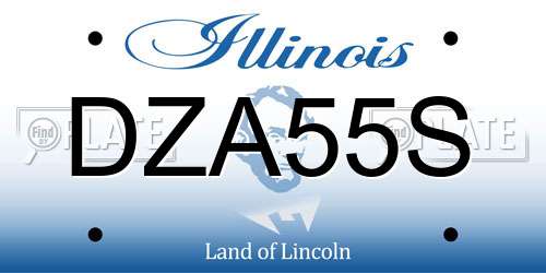 DZA55S Illinois License Plate