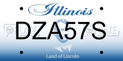 DZA57S Illinois License Plate