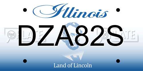 DZA82S Illinois License Plate