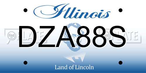 DZA88S Illinois License Plate