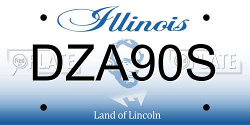 DZA90S Illinois License Plate