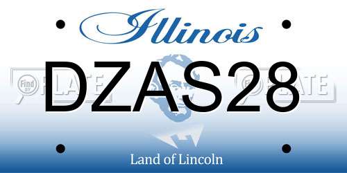 DZAS28 Illinois License Plate