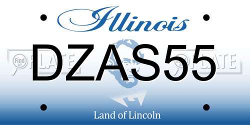 DZAS55 Illinois License Plate