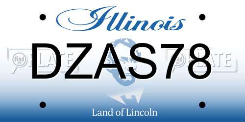 DZAS78 Illinois License Plate
