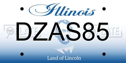DZAS85 Illinois License Plate