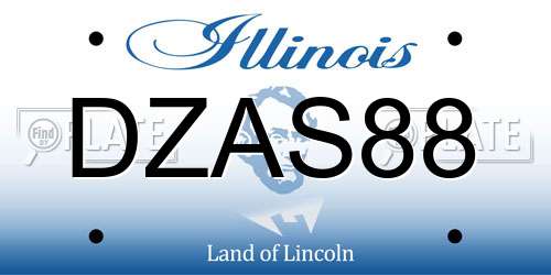 DZAS88 Illinois License Plate