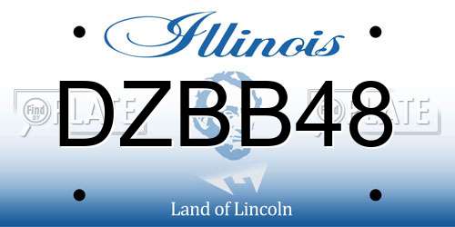DZBB48 Illinois License Plate