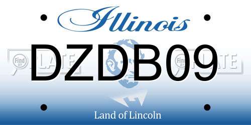 DZDB09 Illinois License Plate