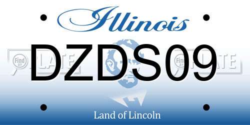 DZDS09 Illinois License Plate