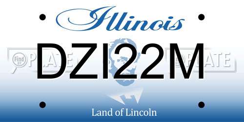 DZI22M Illinois License Plate
