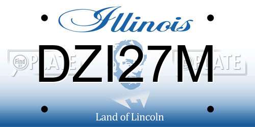 DZI27M Illinois License Plate