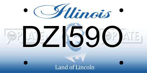 DZI59O Illinois License Plate