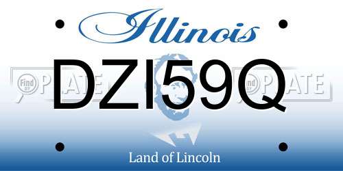 DZI59Q Illinois License Plate