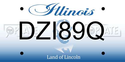DZI89Q Illinois License Plate