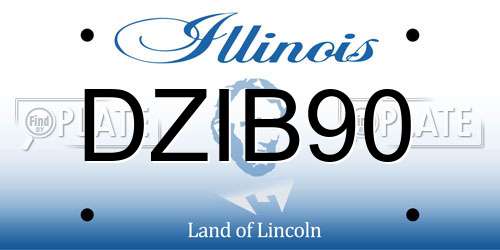 DZIB90 Illinois License Plate