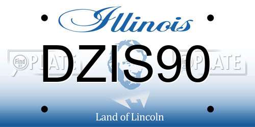 DZIS90 Illinois License Plate