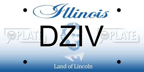 DZIV Illinois License Plate