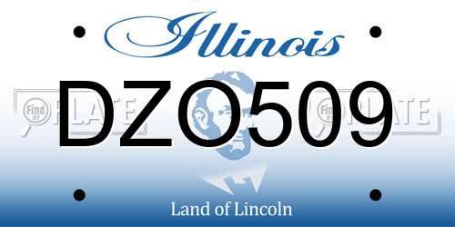 DZO509 Illinois License Plate
