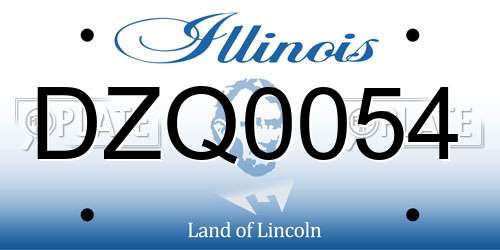 DZQ0054 Illinois License Plate