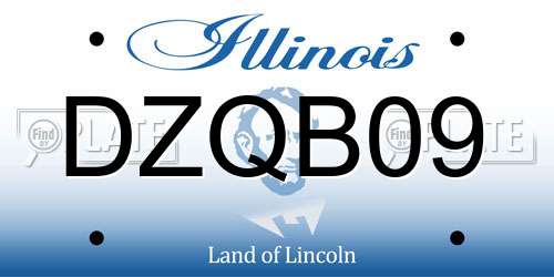 DZQB09 Illinois License Plate