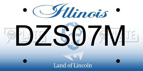 DZS07M Illinois License Plate