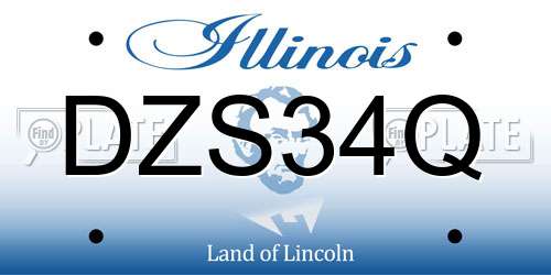 DZS34Q Illinois License Plate