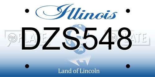 DZS548 Illinois License Plate