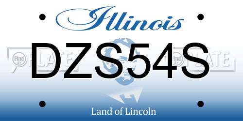 DZS54S Illinois License Plate