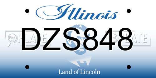 DZS848 Illinois License Plate