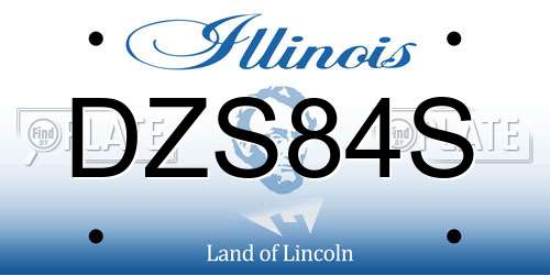 DZS84S Illinois License Plate