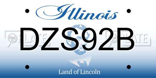 DZS92B Illinois License Plate