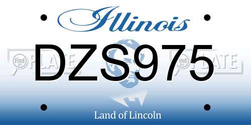 DZS975 Illinois License Plate