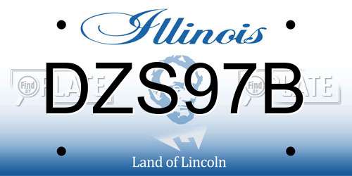 DZS97B Illinois License Plate