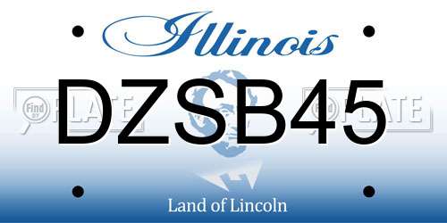 DZSB45 Illinois License Plate